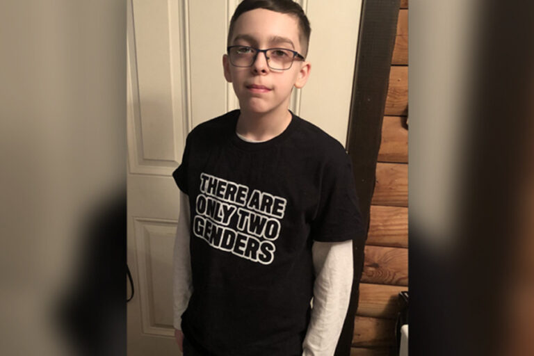 Free speech advocates support MA boy wearing ‘There are only two genders’ shirt